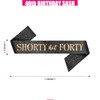 PartyForever Shorty Hit Forty Sash – Black Glitter Sash with