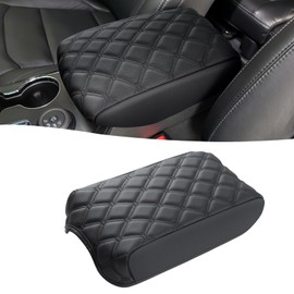 GIANT PANDA Custom Fit Center Console Cover for 2011-2019 Ford Explorer- Waterproof Faux Leather Armrest Center Cover - Full Protection - Black
