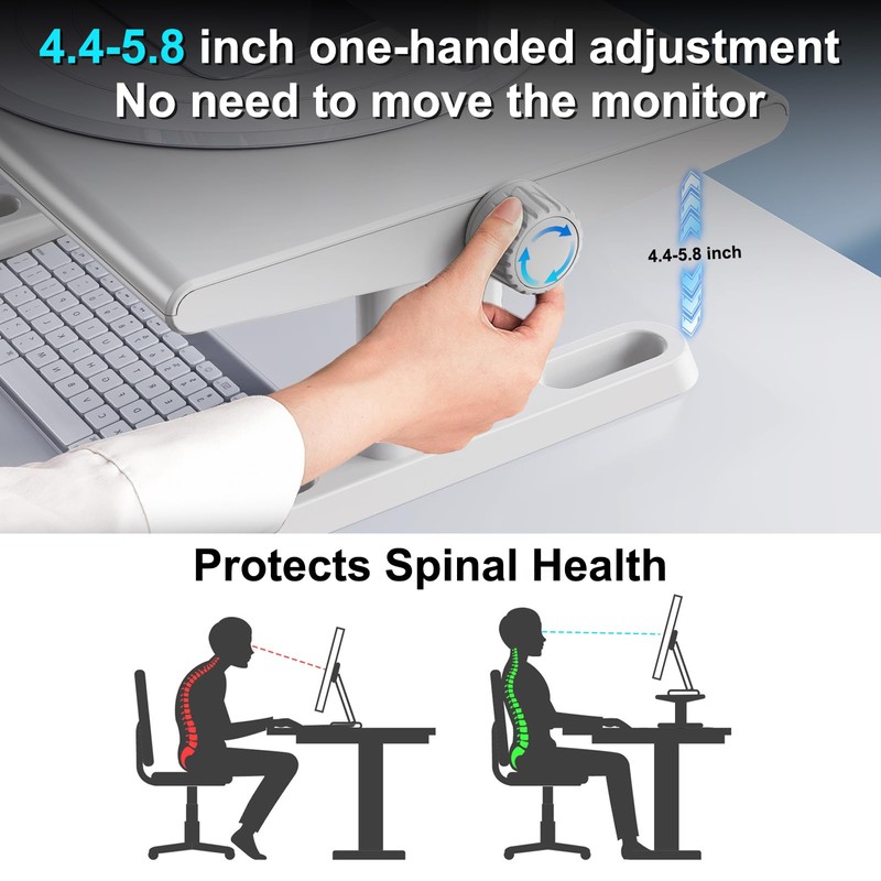 NIFBANG Monitor Stand Riser for Desk,360°Rotation Freely Height Adjustable by