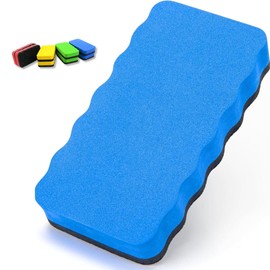 PARENCE Parence.- Magnetschwamm für Whiteboard - Bürste zur Trocken- oder Nassreinigung Ihrer Tafel - Magnetisch, Whiteboard und Tafel, 11x5,7x2,2cm - Zufällige Farbe
