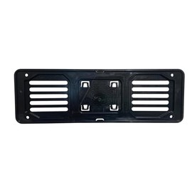 GammBC® Kennzeichenhalter für das Auto, Kunststoff, Polypropylen, sehr robust, universell, ohne Werbeband, Schwarz