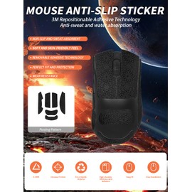 yystao Mouse Grip Tape Compatible with Razer DeathAdder V4 Pro, Non-Slip Mouse Sticker for Razer DeathAdder V4 Pro, Printed Style (Black)