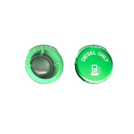 XJDAMZ Aluminum DIESEL Cap and DEF Cap ONLY fit 2019-2021 Latest Dodge Ram 6.7L 1500 2500 3500 (There are three vertical plastic posts at the fuel filler) (XJ-12589)