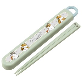 Skater ABS2AMAG-A Mofusand Chopsticks Case Set, 6.5 inches (16.5 cm), For Kids, Antibacterial, Made in Japan