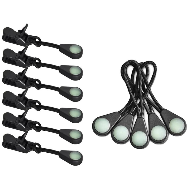 20 Pcs Self Luminous Zipper Pulls, Zipper Puller Glow in