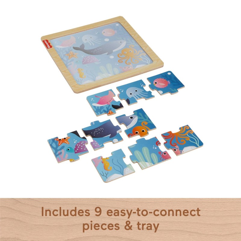 Fisher-Price Wooden Jigsaw Puzzle Collection for Toddlers & Preschool Kids