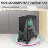 Liitrton Mobile CPU Stand Adjustable Computer Tower Stand with 4