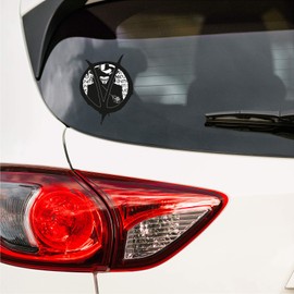 Finest Folia V wie Vendetta Aufkleber 13x10cm Autoaufkleber fr PKW Auto LKW Motorrad Kfz Zubeh?r Aufkleber Sticker Selbstklebend Dekor R106 (Schwarz)