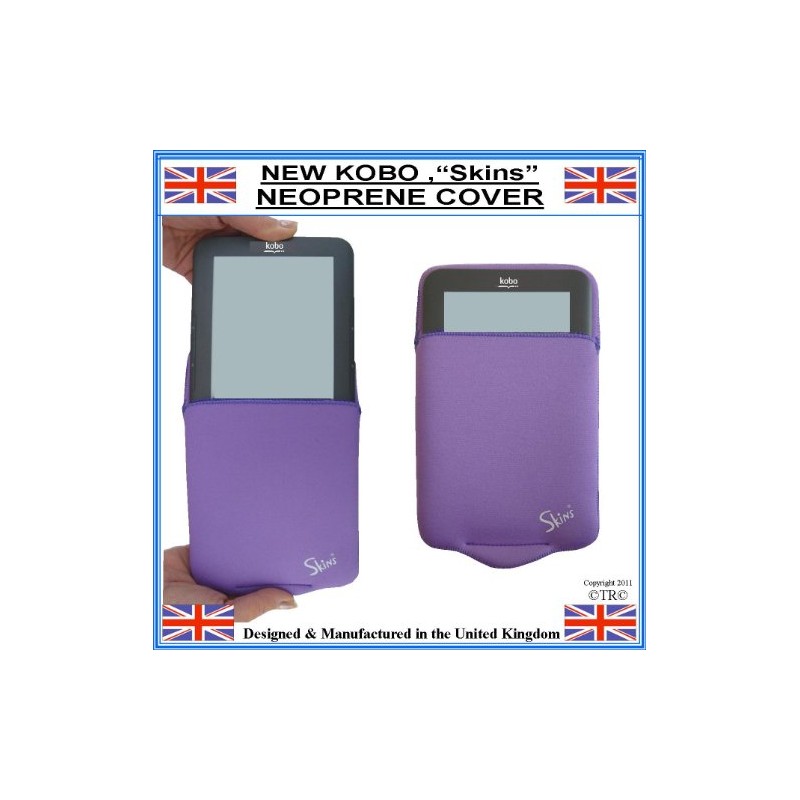 Skins KOBO Touch Neoprene Cover, Purple, Small