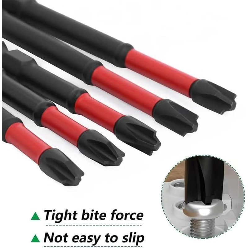 FPH2 Impact Screwdriver Bit Set for Electricians, 10Pcs S2 Steel