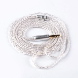 KBEAR 16 Core Silver Plated Replacement Cable Upgrade Cable Replacement Earpiece AudioContact Replacement Cable for ZSN ZSN Pro AS16 CCA A10 CA4 etc (2 Pin 4.4mm)