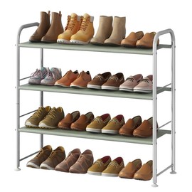 Valentine's Day SaleShoe Rack 3 Tier Storage Organizer for Closet Entryway ,Can store 12-16 pairs of shoes Metal Room - Color: grey, Size: 3 animal