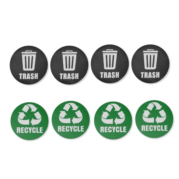 4 Pack Recycle Sticker for Trash Can,Sukh Large Sign Garbage