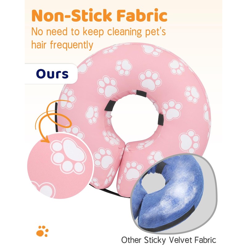 Supet Supet Inflatable Dog Cone Collar Alternative After Surgery, Dog