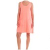 FRESH PRODUCE Small Sunset Coral Pinstripe DRAPE Cotton Jersey Dress