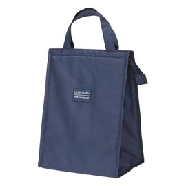 PATIKIL Insulated Lunch Bags, 10"x6"x13" Reusable Bento Bags Thermal Lunch Tote Portable Food Containers Bag for Men and Women, Dark Blue