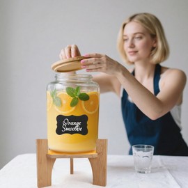 FAMULP 9 Pcs Drink Dispenser Stand Set, Beverage Dispenser Stand Only Fits 6 Inches Diameter Round Vessel