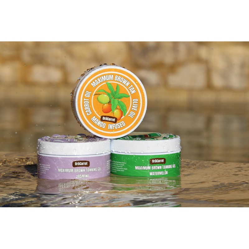 OroCarrot Maximum Brown Tanning Gel: Added Peptide, Carrot & Olive