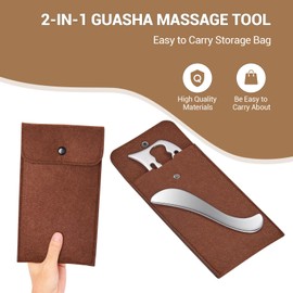 Gua Sha Facial Tool, 2 in 1 Stainless Steel Gua Sha Set, Scraping Massage Tool, Cupping Therapy Set Muscle Scraper for Arms, Back, Legs, Neck Reduce Soreness