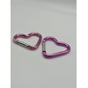 2pk Heart Shaped Keychain Clips Heavy Duty Carabiner Aluminum Alloy