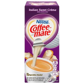 Coffee-Mate 84652 Liquid Coffee Creamer, Italian Sweet Creme, 0.375 Oz Cups, 50/Box