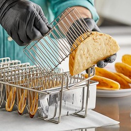 TrueCraftware- Commercial Grade 8-Slot Taco Basket Holds 8 Shells Deep Fryer- Taco Holder Basket Taco Fry Basket with Grip Handle Taco Shell Fry Basket Shells Deep Fryer Taco Holder Basket