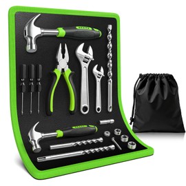 Magnetic Tool Mat & Holder | 12.8"x9.8" Flexible Magnetic Tray for Garage Workshop, Scratchproof PVC Surface with Non-Slip Grip | Auto Repair, Toolbox Organizer for Mechanics & DIY