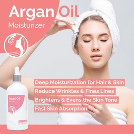 Fatima's Garden Argan Oil for Face, Hair, Skin and Nails - Bio Certified Through USDA and Ecocert - Pure Native, Cold Pressed, Moroccan Anti-Age Moisturiser 50ml