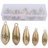 16pcs/Box Outdoor Fishing Copper Sinkers Weights Anglers Tackle Accessory