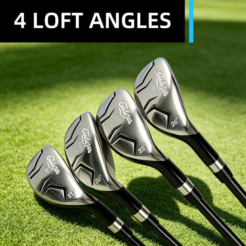 Hybrid Golf Clubs for Men & Women, Graphite Shaft (Silver,Regular-17°)