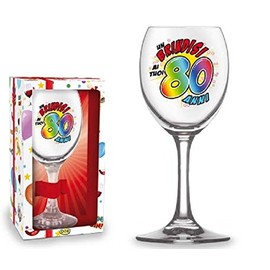 80 Years Printed Glasses - 80th Birthday Gift