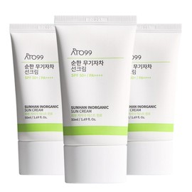 Ato99 mild inorganic sunscreen SPF 50+ PA++++, 50ml, 3 pcs / 아토99 순한 무기자차 선크림 SPF 50+ PA++++, 50ml, 3개