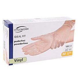 Hygonorm Vinyl Gloves Ideal Fit Powder-Free Extra Light Quality Size L