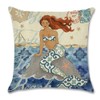 7ColorRoom 2Pack Mermaid Throw Pillow Covers Ocean Theme Beach Cushion