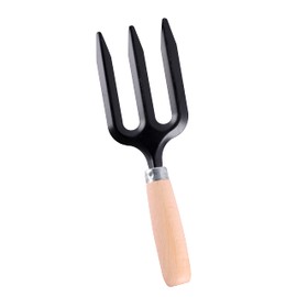 Garronda Mini Garden Fork with Beech Wood Handle for Garden GD-0005 (Garden Fork, Black)