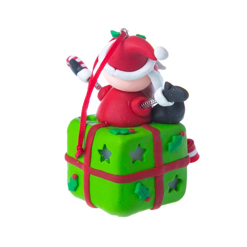 Running Decora Navidad migajon Adorno navideño Santa sobre Regalo