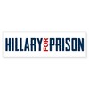 CafePress Hillary for Prison Bumper Sticker 10"x3" Rectangle Bumper Sticker