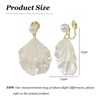 Seashell Pearl Clip-On Earrings for Women Non-Piercing Beach Jewelry Set