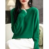 Chanyarn Women's Cashmere Long Sleeve Sweater Crewneck 2025 Fall Winter