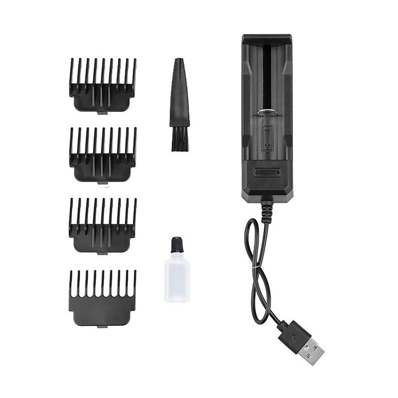 Electronic Hair Clipper Professional Titanium Rechargeable Hair Cutting Trimmer for