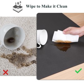 FURKIT Hallway Runner Rug for Kitchen, 2'x6' Leather-Look Waterproof Vinyl Entryway Floor Mat, Washable Comfort Standing Mat for Bedroom, Bathroom, Laundry Room (Dark Gray)