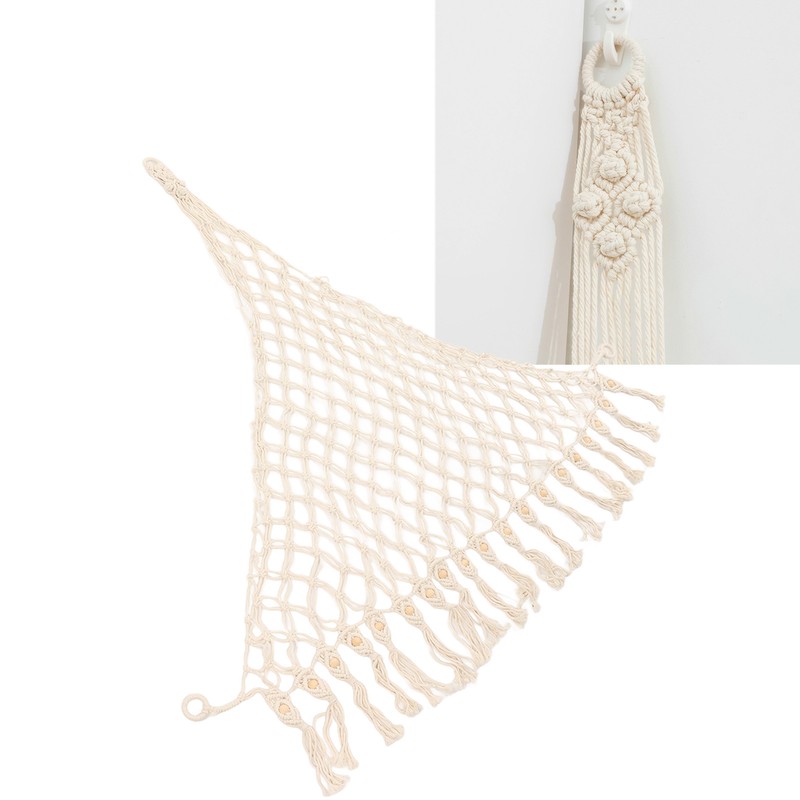 Stuffed Animal Hammock Hand Knitted Bohemian Style Cotton Rope Widely