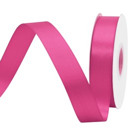 BVIEAKD Rose Satin Ribbon 1 inch x 50 Yards Double Faced Solid Color Ribbon for Crafts Weddings Bow Making & More