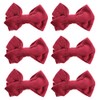 Burgundy Velvety Hair Bow With Alligator Clip For Girls -