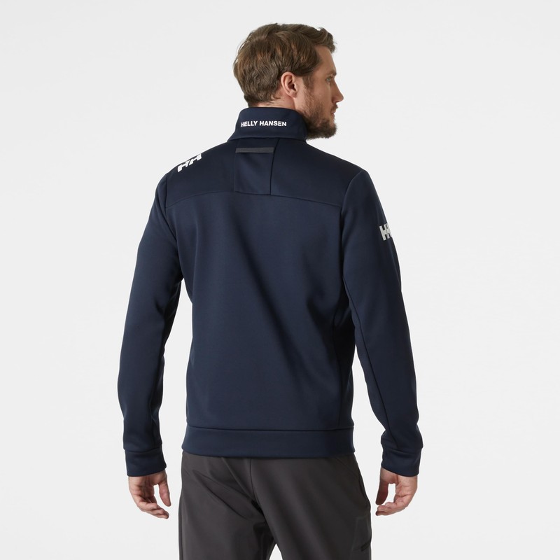 Helly Hansen Mens Crew Fleece Jacket, 597 Navy, Large
