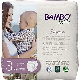 Bambo Nature Premium Baby Diapers - French/English Packaging, Size 3, 29 Count