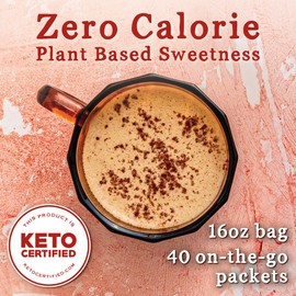 In the Raw Monk Fruit Sweetener Bundle – 16 Oz Bag of Monk Fruit Powder + 40 Zero-Calorie Sweetener Packets, Keto Sugar Substitute