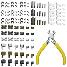 cersaty® 123 Piece Zip Repair Set, Metal Zip Repair with 1 Piece Install Pliers for Coats, Jackets, Jeans Zipper End Pieces