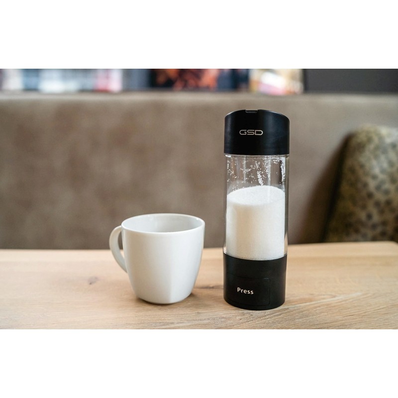 GSD Sugar Dispenser 32026 Black and Acrylic Sugar Dispenser Sugar