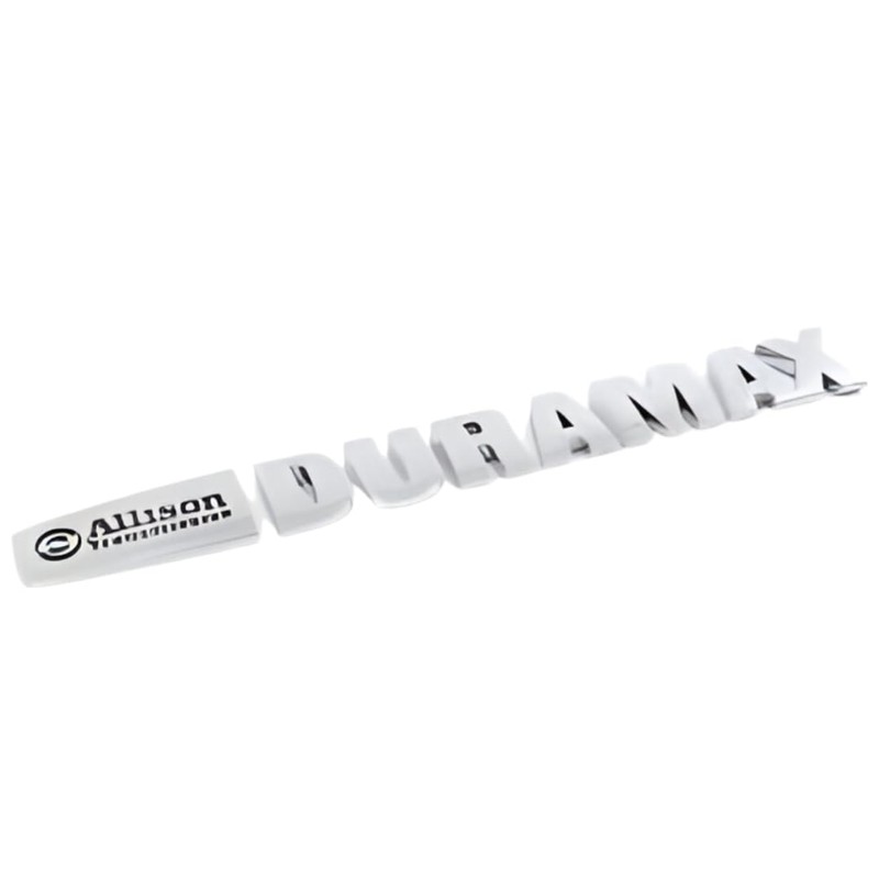 Duramax Badge Emblems 2-Piece in Chrome with Blue for 2007-2020